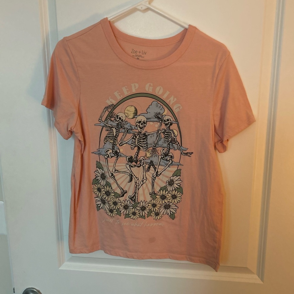 Zoe + Liv Peach Graphic Tee
